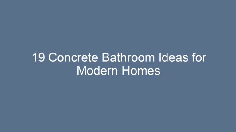 19 Concrete Bathroom Ideas for Modern Homes
