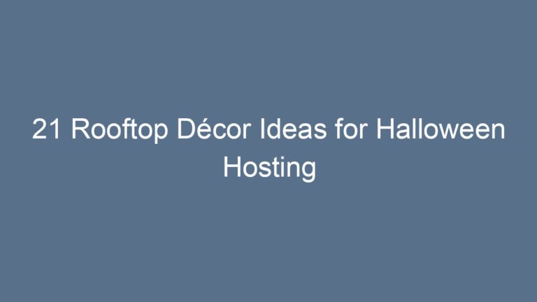 21 Rooftop Décor Ideas for Halloween Hosting