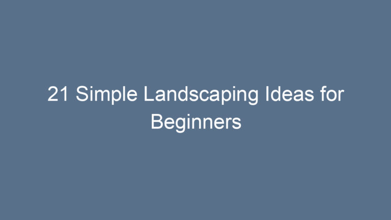 21 Simple Landscaping Ideas for Beginners