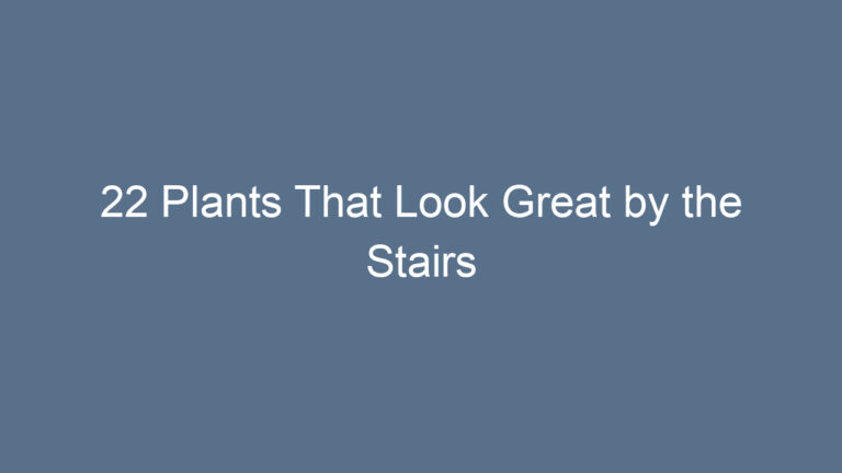 22 Plants That Look Great by the Stairs