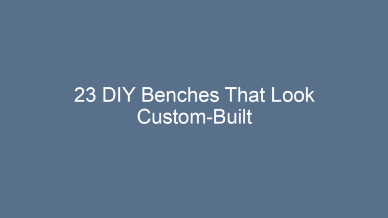 23 DIY Benches That Look Custom-Built