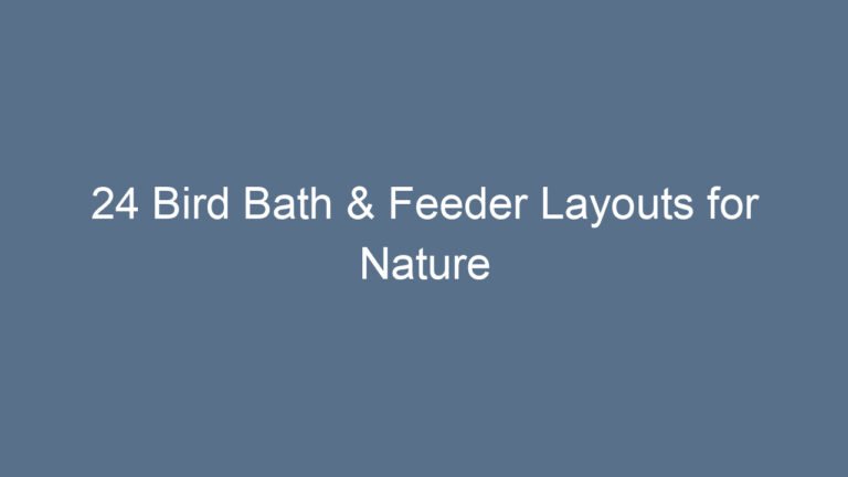 24 Bird Bath & Feeder Layouts for Nature Therapy
