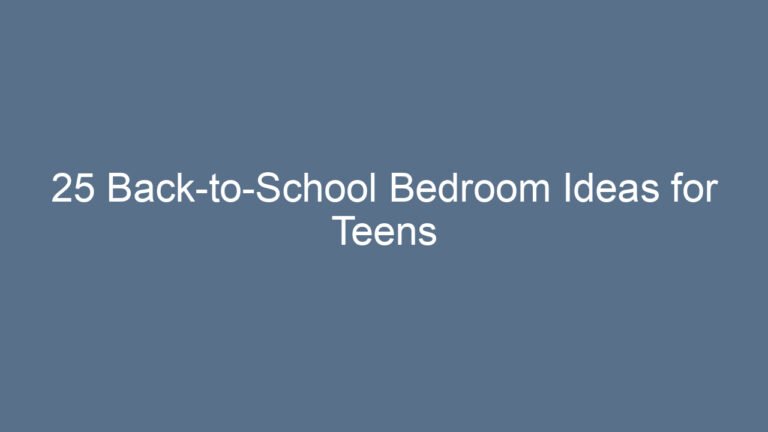 25 Back-to-School Bedroom Ideas for Teens