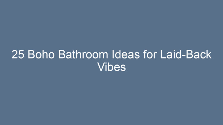 25 Boho Bathroom Ideas for Laid-Back Vibes