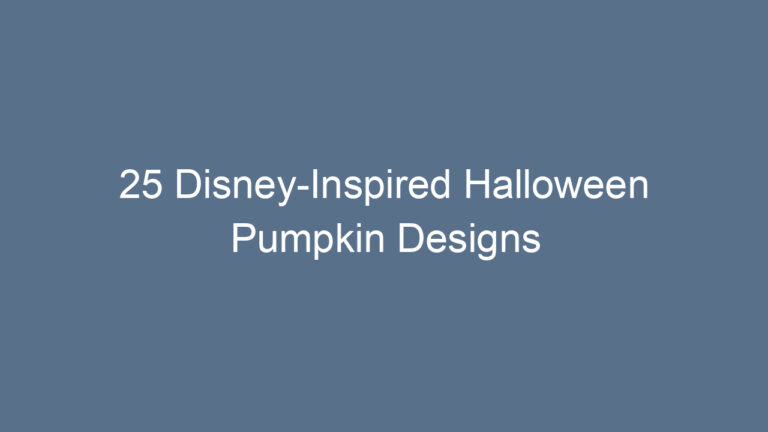 25 Disney-Inspired Halloween Pumpkin Designs