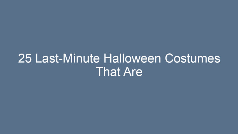 25 Last-Minute Halloween Costumes That Are Creative, Fun, and Stress-Free