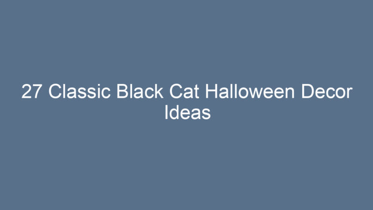27 Classic Black Cat Halloween Decor Ideas