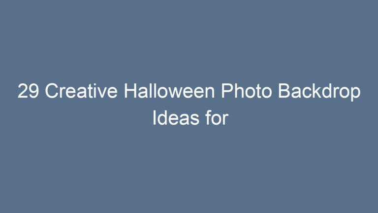 29 Creative Halloween Photo Backdrop Ideas for Spooky and Fun Memories