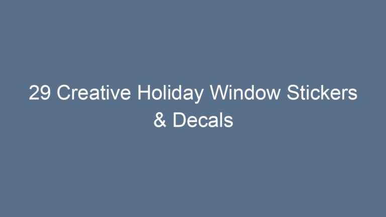 29 Creative Holiday Window Stickers & Decals