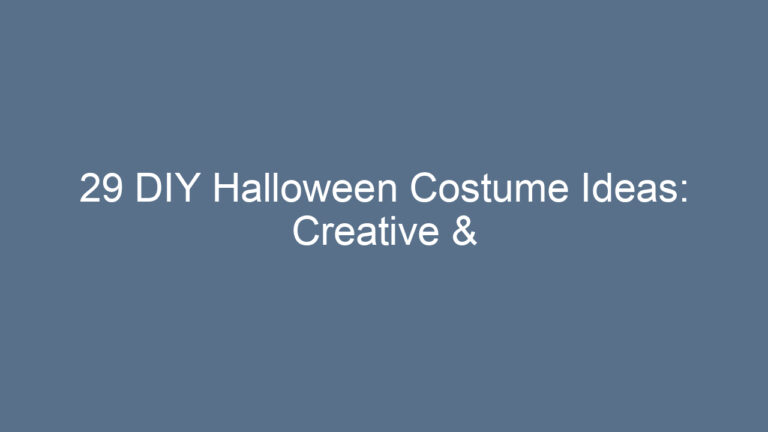 29 DIY Halloween Costume Ideas: Creative & Easy Outfits You Can Make at Home
