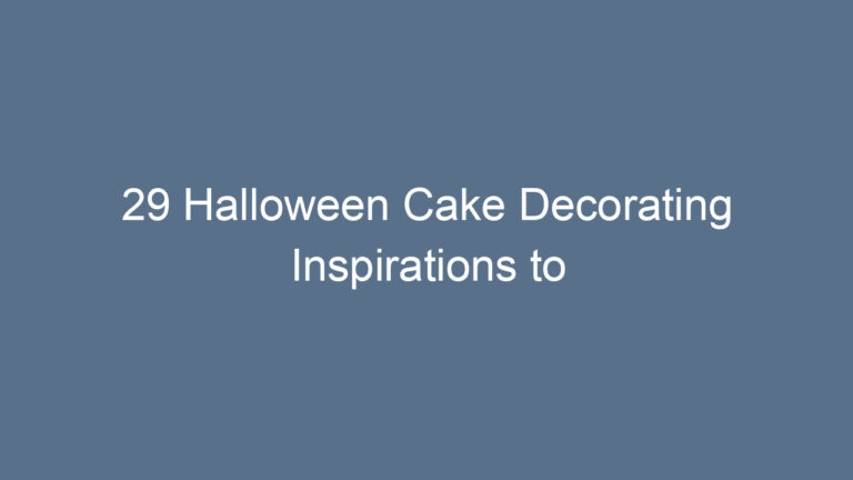 29 Halloween Cake Decorating Inspirations to Spook & Delight