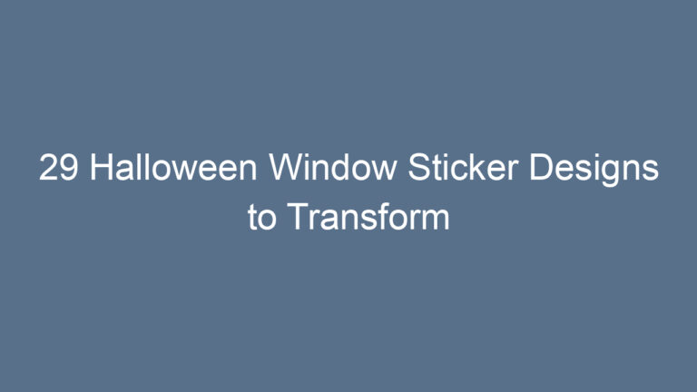 29 Halloween Window Sticker Designs to Transform Your Home