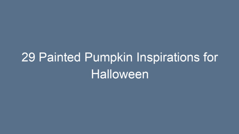 29 Painted Pumpkin Inspirations for Halloween