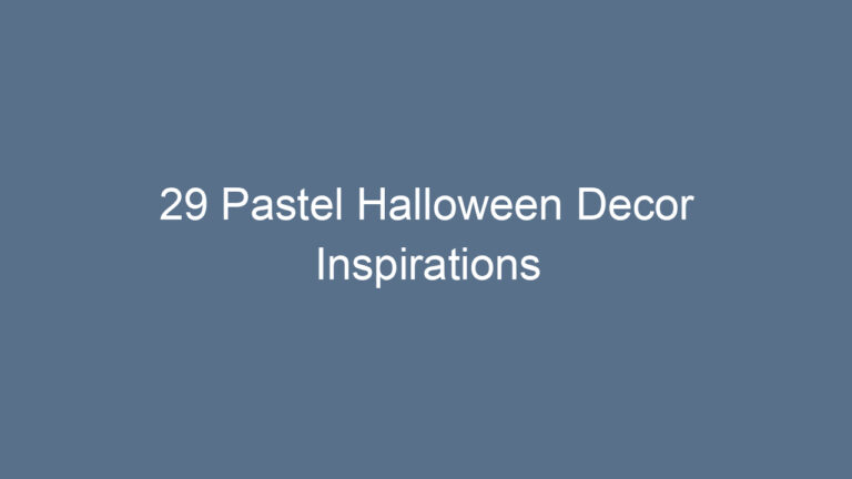 29 Pastel Halloween Decor Inspirations