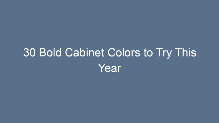 30 Bold Cabinet Colors to Try This Year