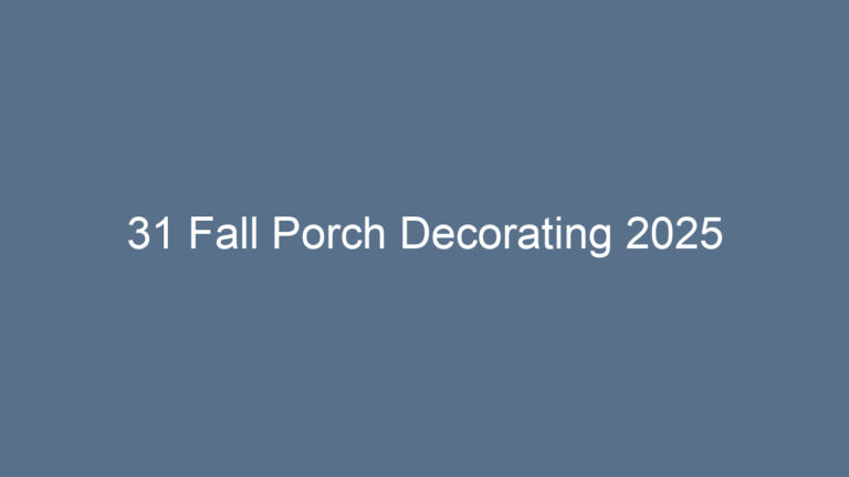 31 Fall Porch Decorating 2025