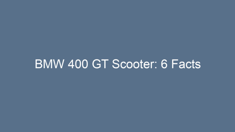 BMW 400 GT Scooter: 6 Facts