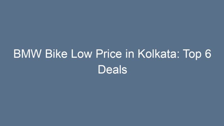 BMW Bike Low Price in Kolkata: Top 6 Deals