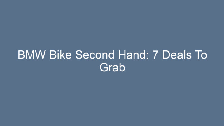 BMW Bike Second Hand: 7 Deals To Grab