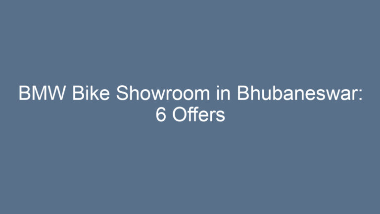 BMW Bike Showroom in Bhubaneswar: 6 Offers