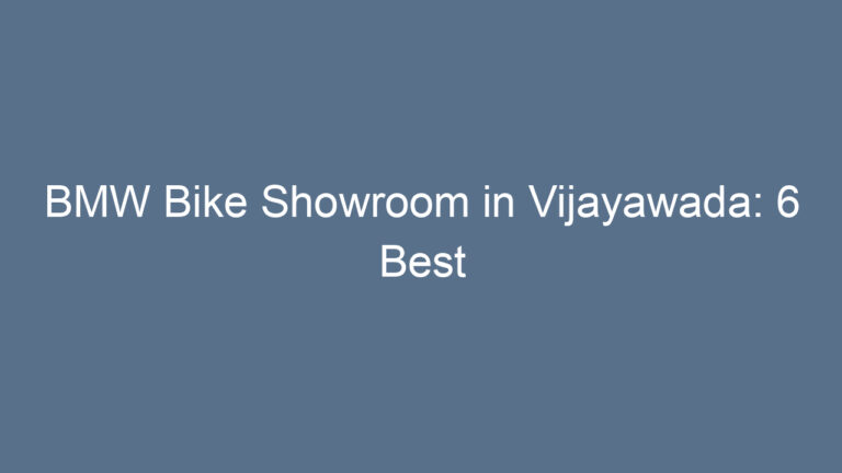 BMW Bike Showroom in Vijayawada: 6 Best