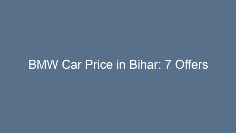 BMW Car Price in Bihar: 7 Offers