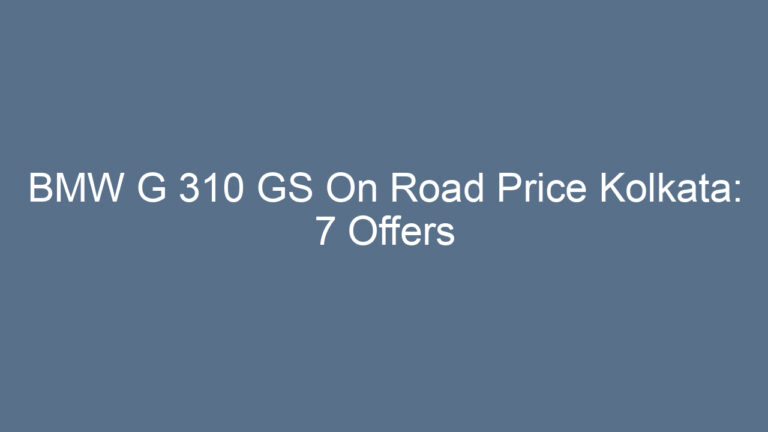 BMW G 310 GS On Road Price Kolkata: 7 Offers