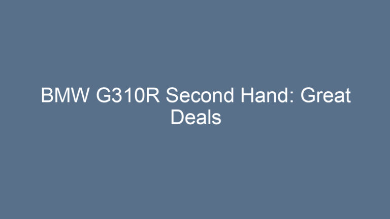 BMW G310R Second Hand: Great Deals