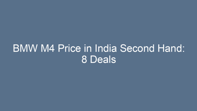BMW M4 Price in India Second Hand: 8 Deals