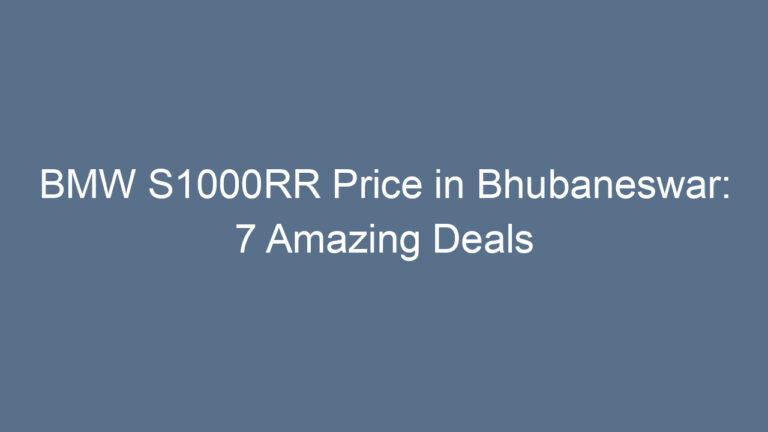 BMW S1000RR Price in Bhubaneswar: 7 Amazing Deals