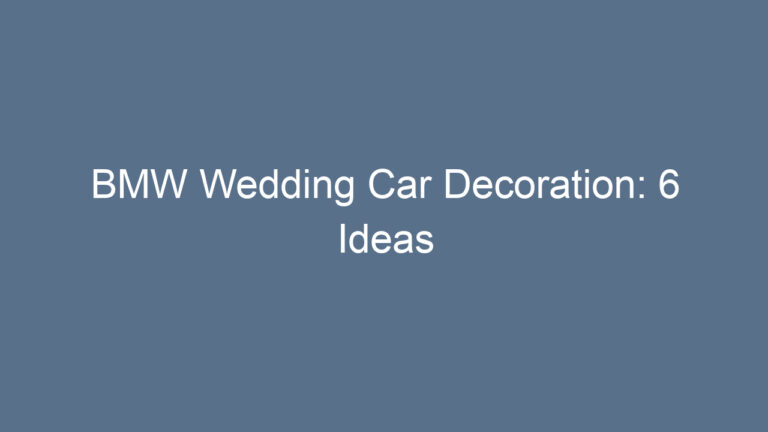 BMW Wedding Car Decoration: 6 Ideas