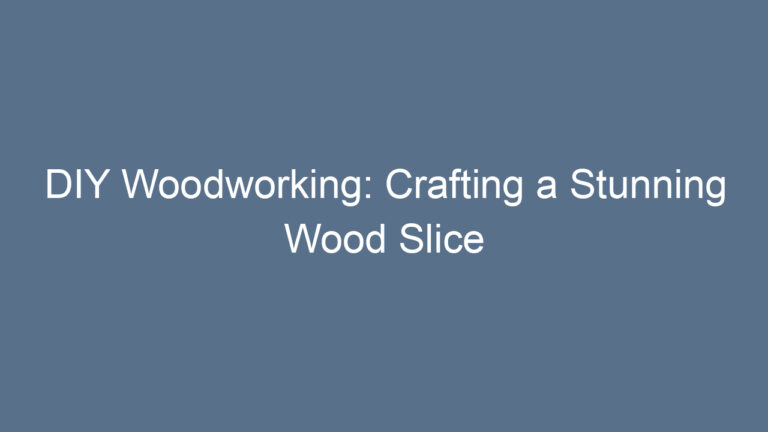 DIY Woodworking: Crafting a Stunning Wood Slice Clock for Your Home