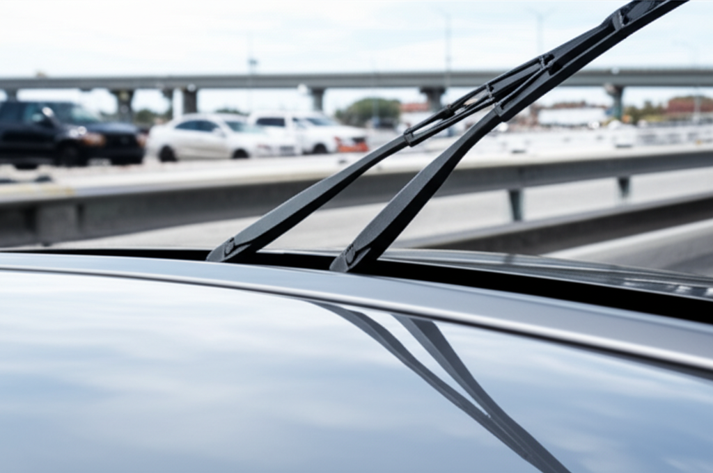 3 Key Reasons a Car Has Two Wipers Which Do Not Overlap 2 Generate a high-quality, relevant image prompt for an article about: 3 Key Reasons a Car Has Two Wip