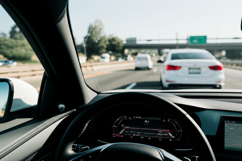 Generate a high-quality, relevant image prompt for an article about: Top 10 Car Windshield Repair Ne