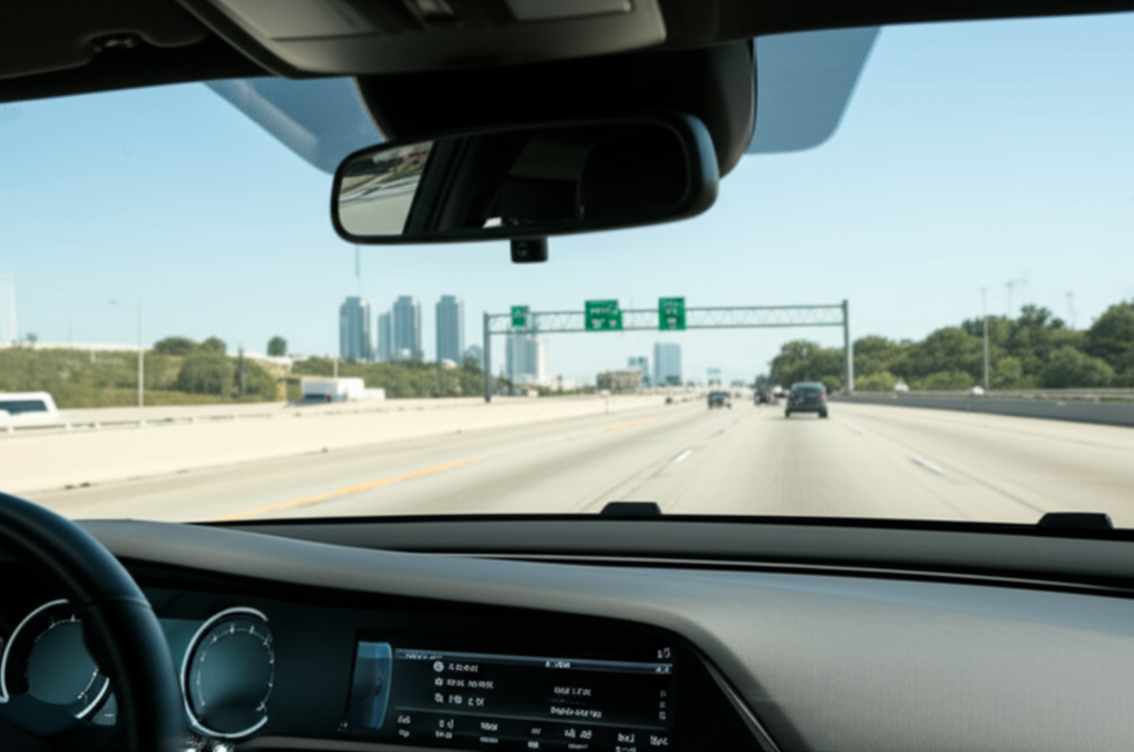 3M Anti Glare Film for Car Windshield – 7 Benefits 3 Generate a high-quality, relevant image prompt for an article about: 3M Anti Glare Film for Car Wind