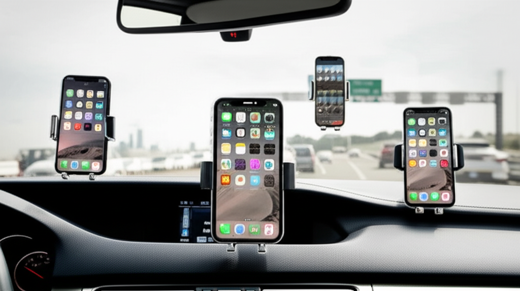 Generate a high-quality, relevant image prompt for an article about: 5 Reliable Car Mobile Holder Wi