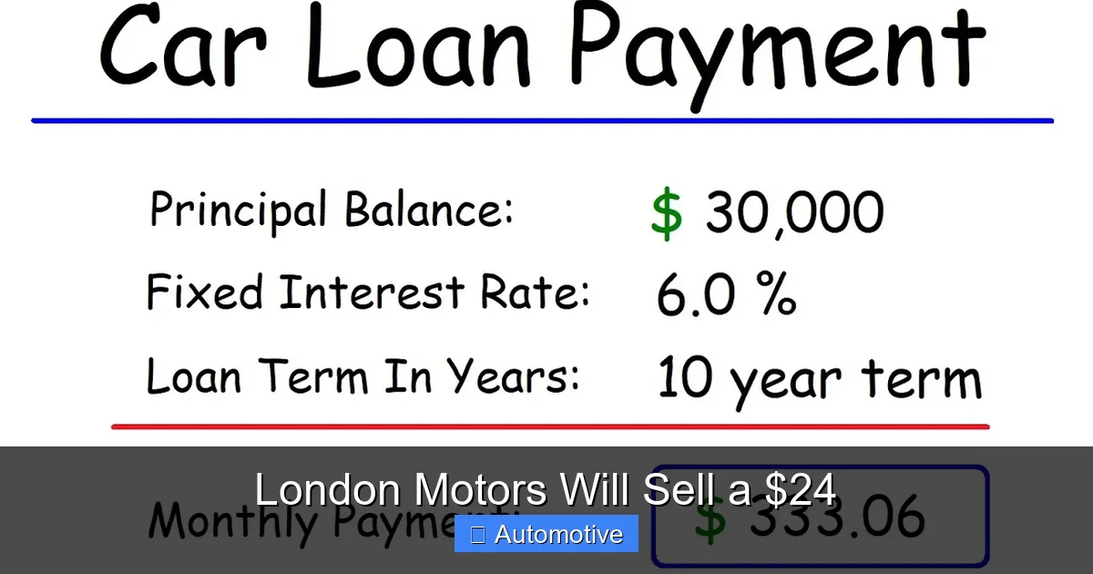 London Motors Will Sell a $24