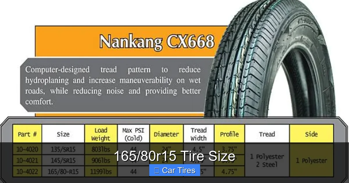 165/80r15 Tire Size