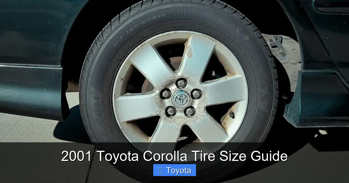 2001 Toyota Corolla Tire Size Guide