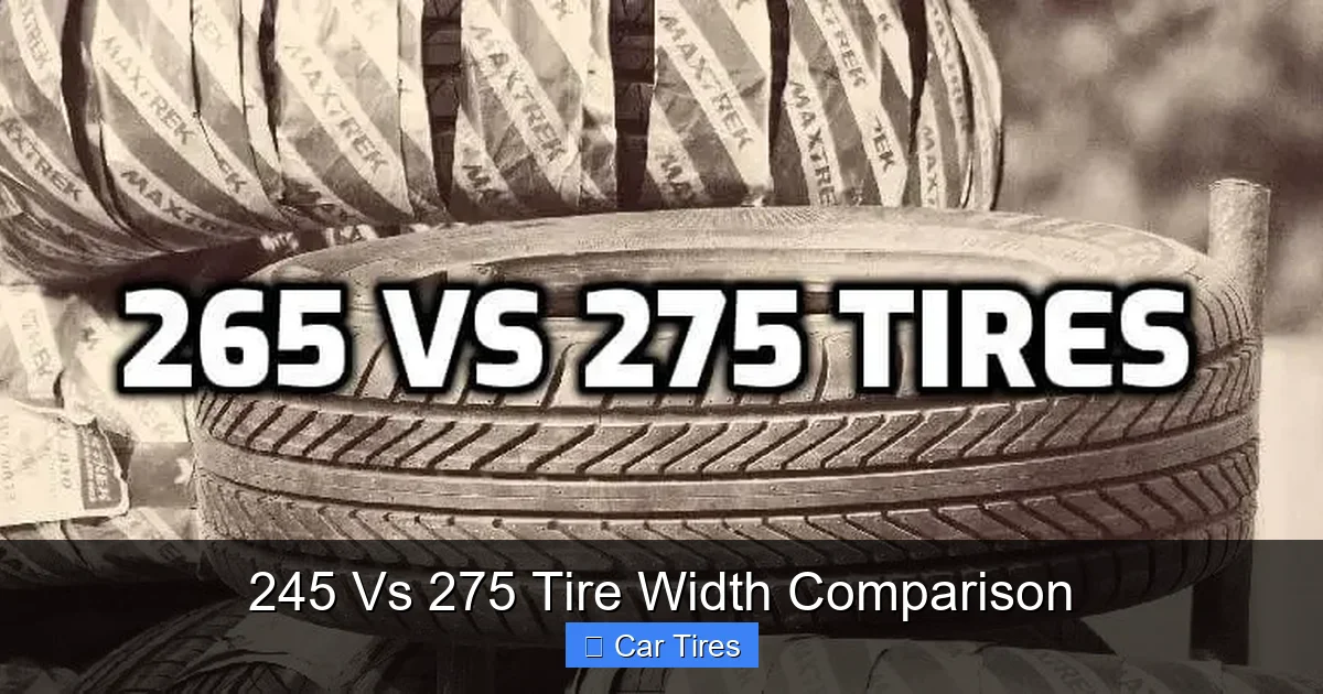 245 Vs 275 Tire Width Comparison