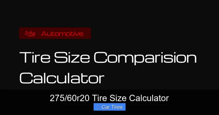 275/60r20 Tire Size Calculator