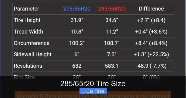 285/65r20 Tire Size
