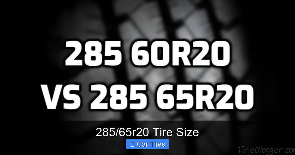 285/65r20 Tire Size