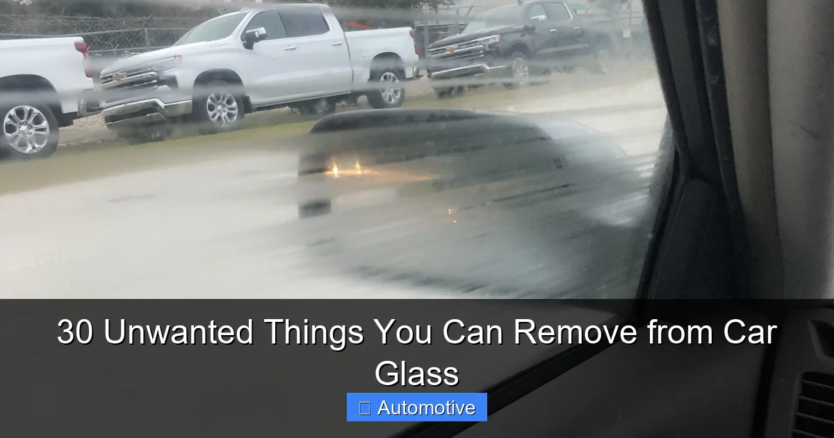 30 Unwanted Things You Can Remove from Car Glass
