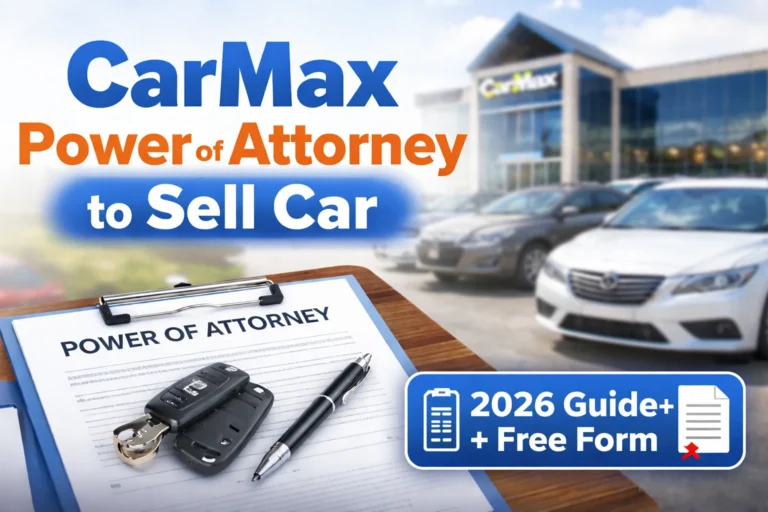 CarMax Power of Attorney to Sell Car (2026 Guide + Free Form)