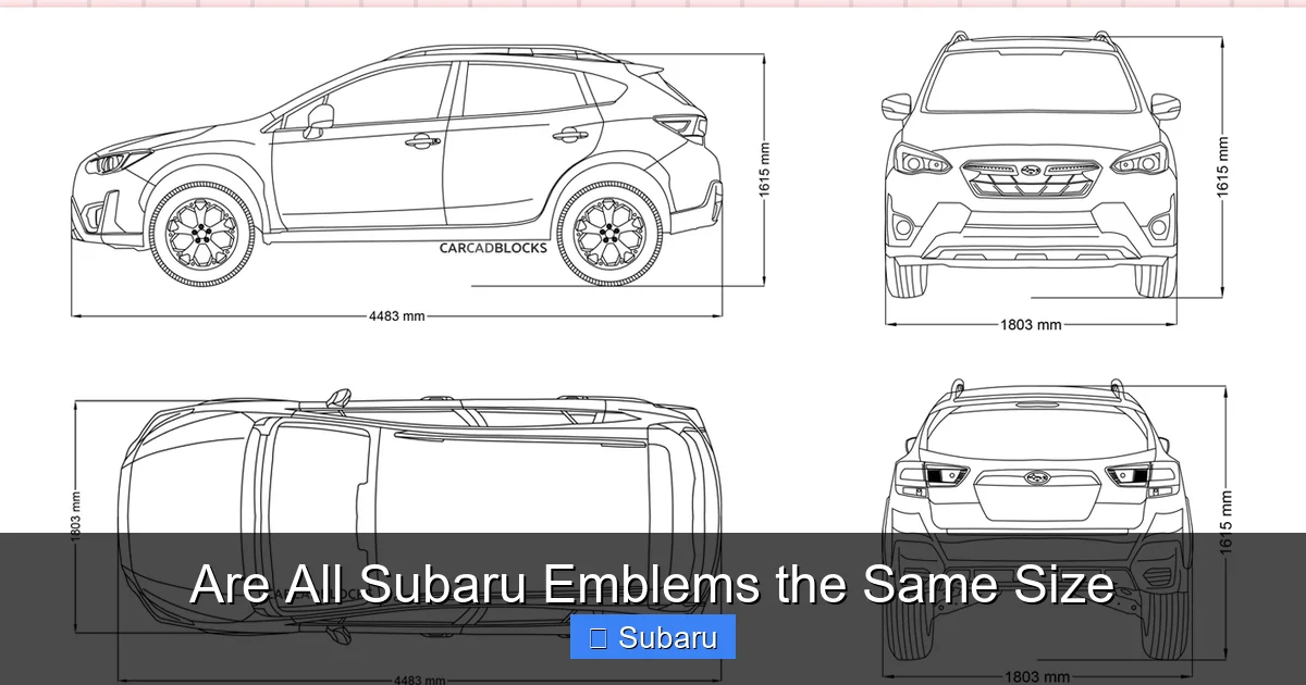Are All Subaru Emblems the Same Size