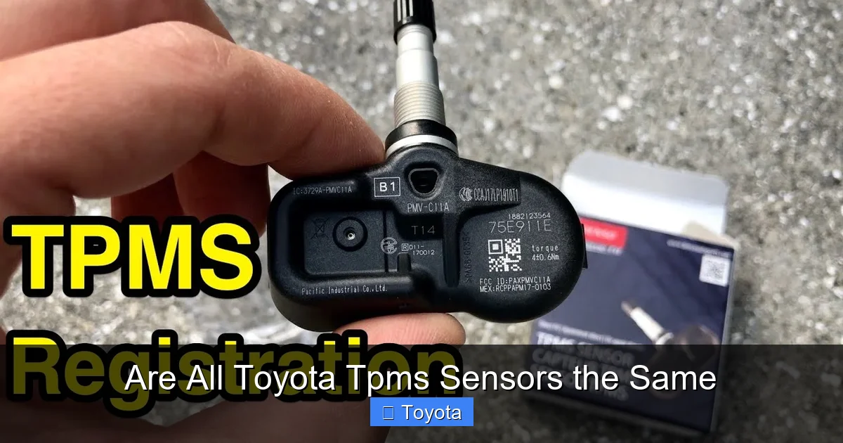 Are All Toyota Tpms Sensors the Same