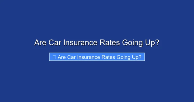 Are Car Insurance Rates Going Up?