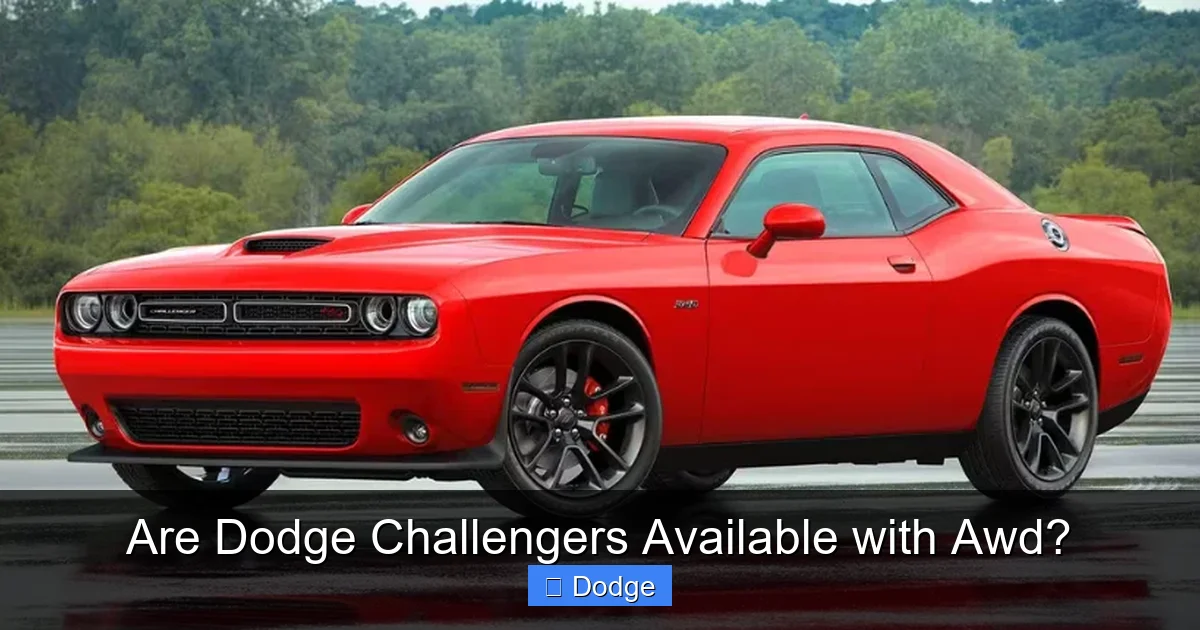 Are Dodge Challengers Available with Awd?