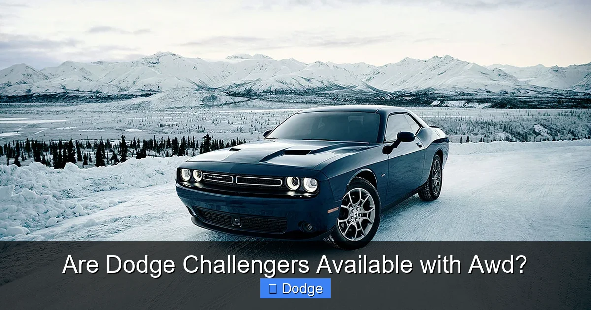 Are Dodge Challengers Available with Awd?
